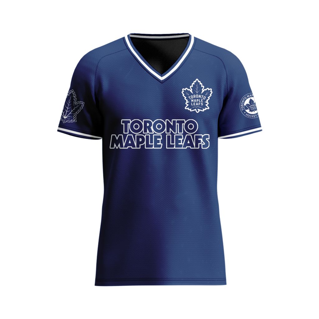 NHL-Toronto-Maple-Leafs-Special-V-neck-Mesh-Raglan-Short-Sleeve-Design NHL Toronto Maple Leafs Special V-neck Mesh Raglan Short Sleeve Design