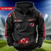 New Jersey Devils NHL Hockey Vintage Quarter Zip Hoodie Retro Hoodie Custom Name WRH1016