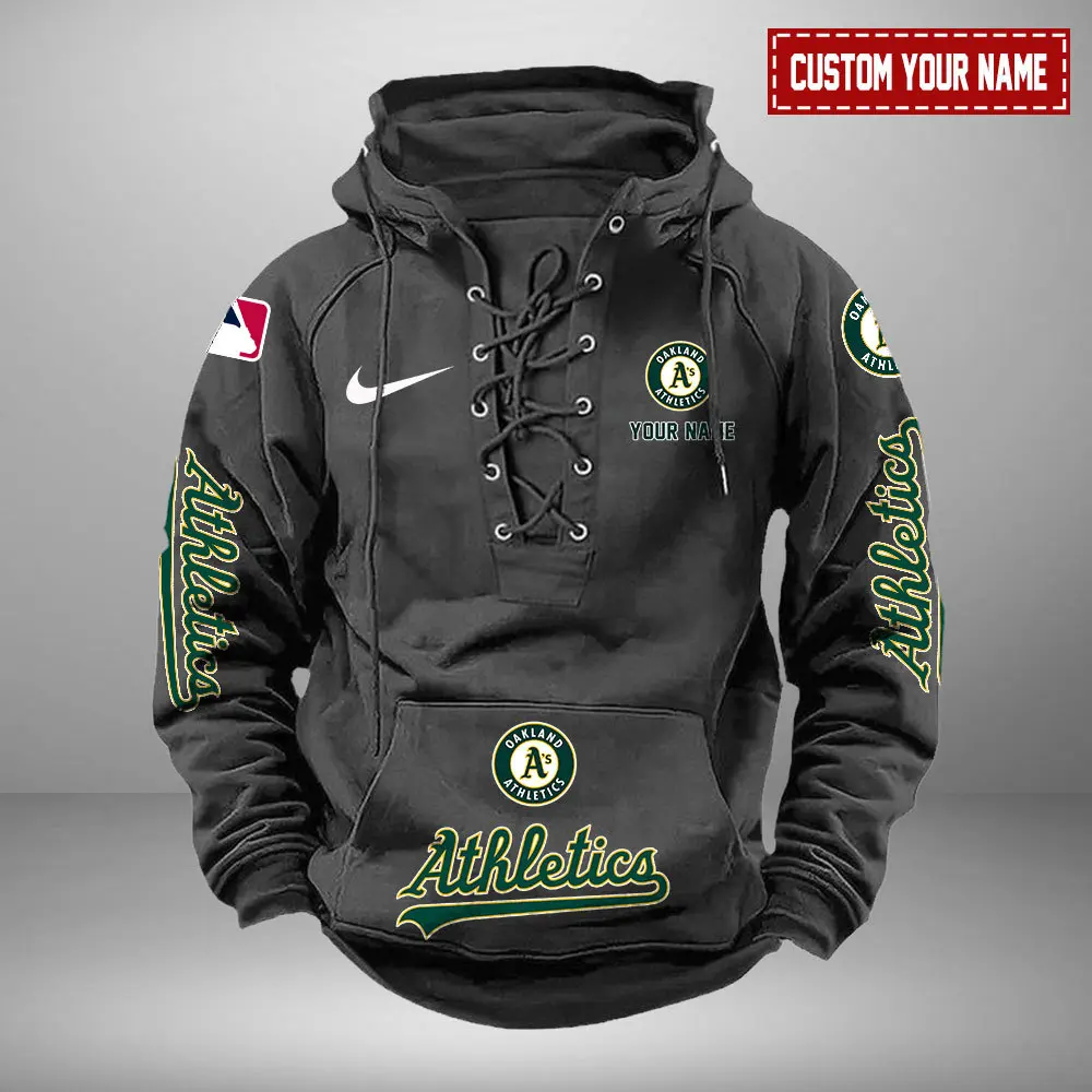 Oakland-Athletics-Personalized-MLB-Swoosh-Lace-Up-Hoodie-Vintage-Retro-Hoodie-4