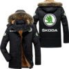 Skoda Hooded Fleece Parka Jacket Fleece Coat Winter Customize Name PJF1314
