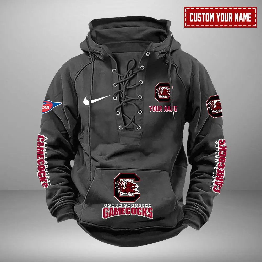 South-Carolina-Gamecocks-NCAA-Swoosh-Hooded-Lace-Up-Hoodie-Vintage-Retro-Hoodie-Custom-Name-3