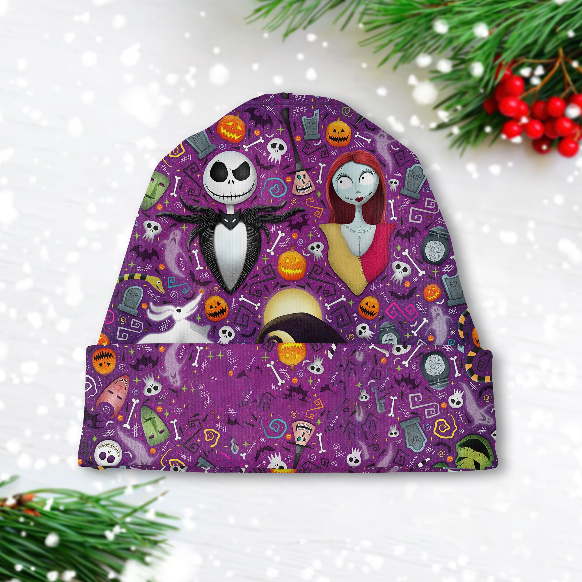 The-Nightmare-Before-Christmas-Beanie-Hat-Wool-Winter-Hat-WBH1170 The Nightmare Before Christmas Beanie Hat Wool Winter Hat WBH1170