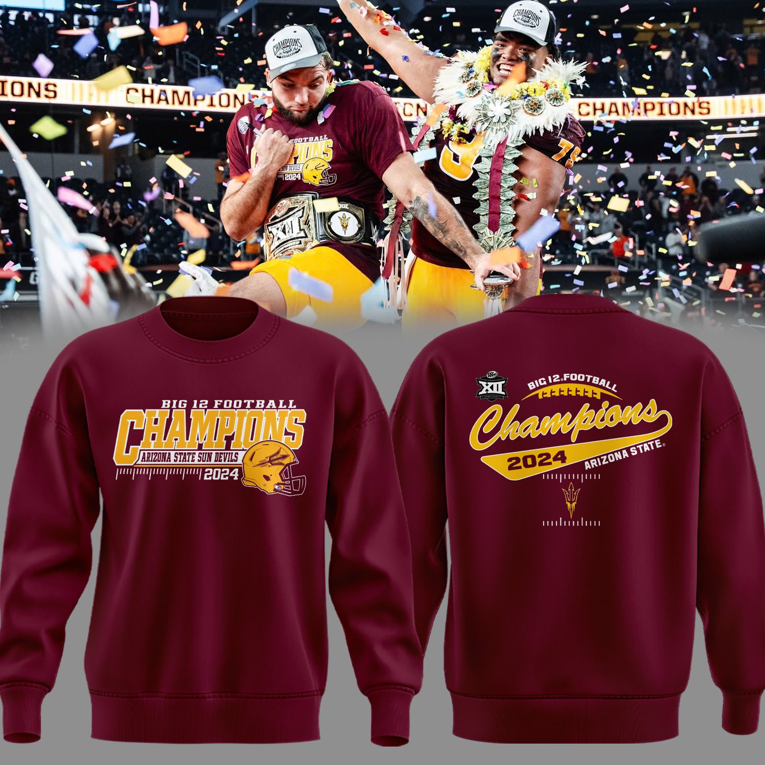 2024-Arizona-State-Sun-Devils-Big-12-Champions-Sweatshirt-BCT1048 2024 Arizona State Sun Devils Big 12 Champions Sweatshirt BCT1048