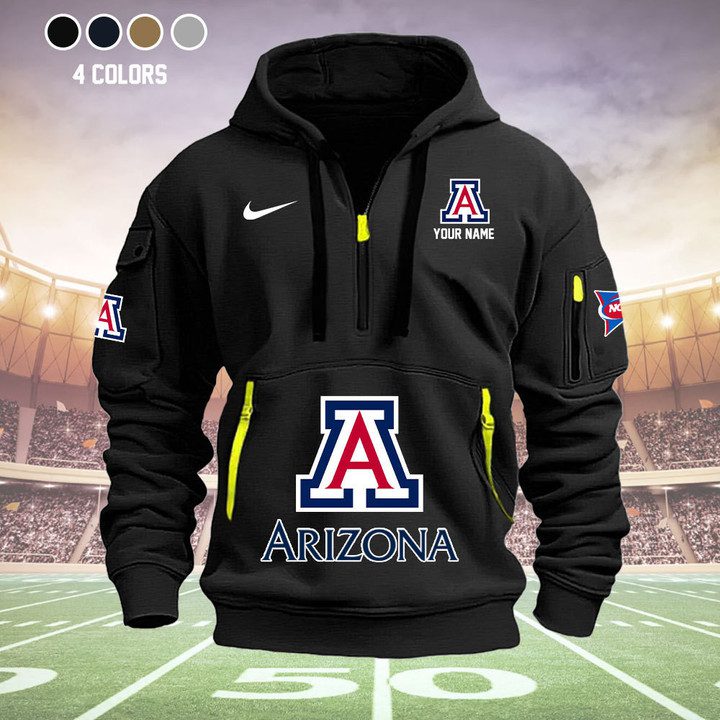 Arizona-Wildcats-Quarter-Zip-Hoodie-NCAA2090 Arizona Wildcats Quarter Zip Hoodie NCAA2090