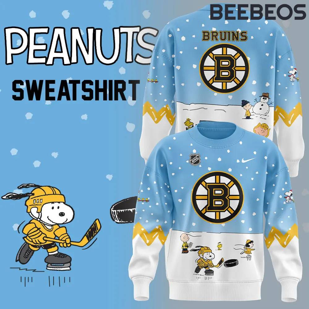Boston Bruins Peanuts Snoopy Night Sweatshirt Boston Bruins Peanuts & Snoopy Night Sweatshirt