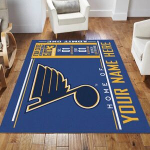 Customizable St Louis Blues Wincraft Personalized NHL Rug Living Room Rug R0665