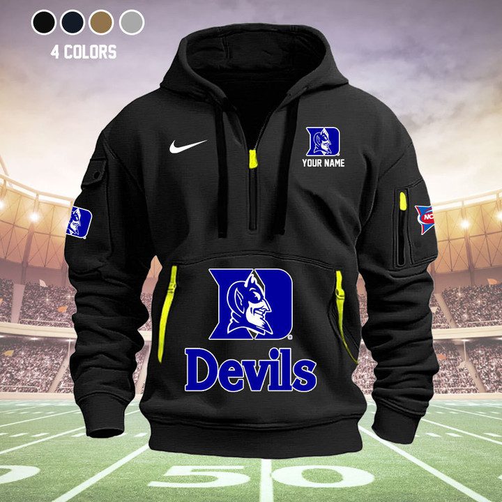 Duke-Blue-Devils-Quarter-Zip-Hoodie-NCAA2110 Duke Blue Devils Quarter Zip Hoodie NCAA2110