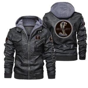 Ford Shelby Black Brown Leather Jacket LIZ021