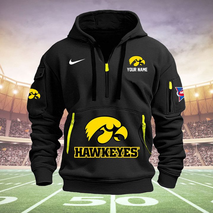 Iowa-Hawkeyes-Quarter-Zip-Hoodie-NCAA2120 Iowa Hawkeyes Quarter Zip Hoodie NCAA2120