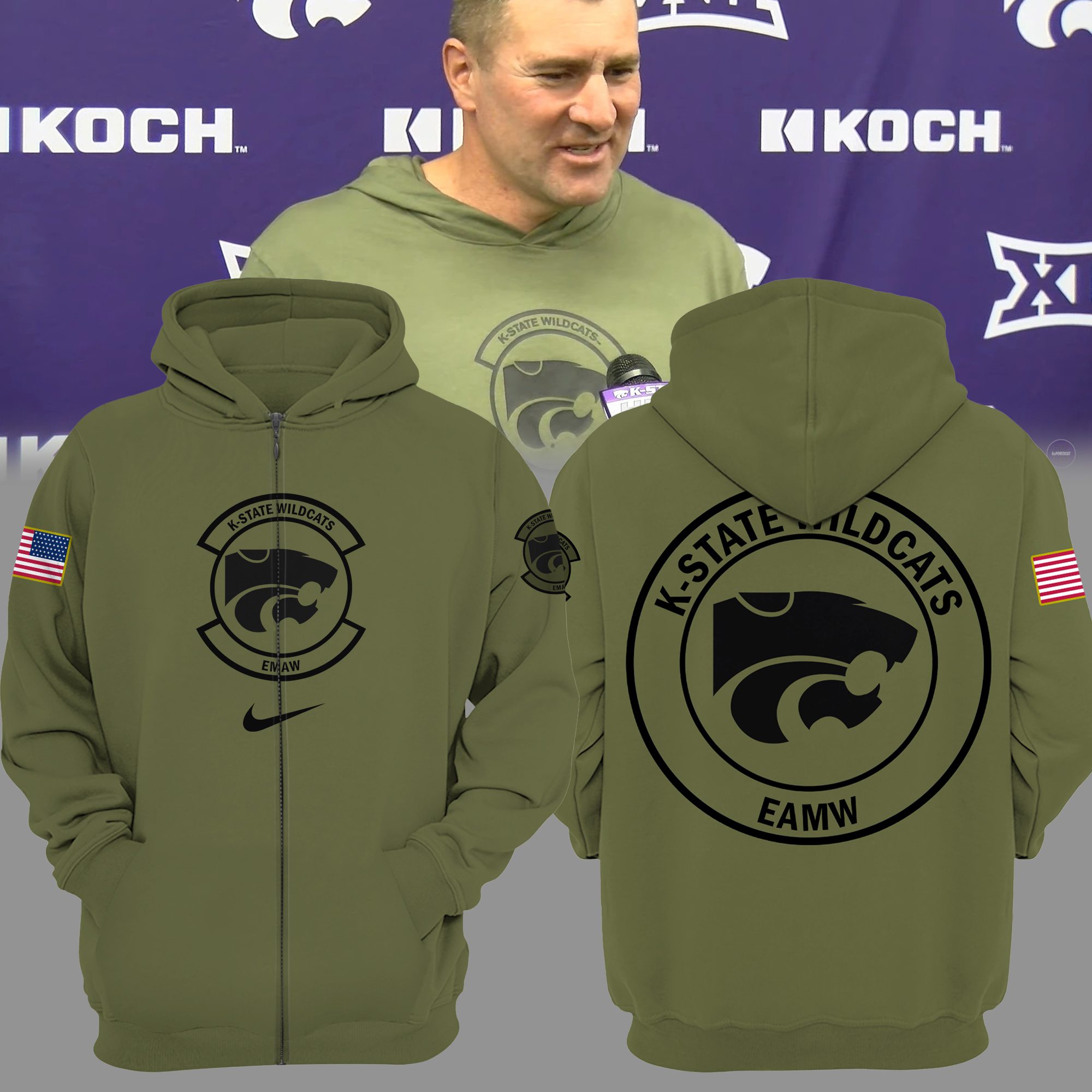 Kansas-State-Wildcats-Football-Camo-2023-Zip-Hoodie-FZH1001 Kansas State Wildcats Football Camo 2023 Zip Hoodie FZH1007