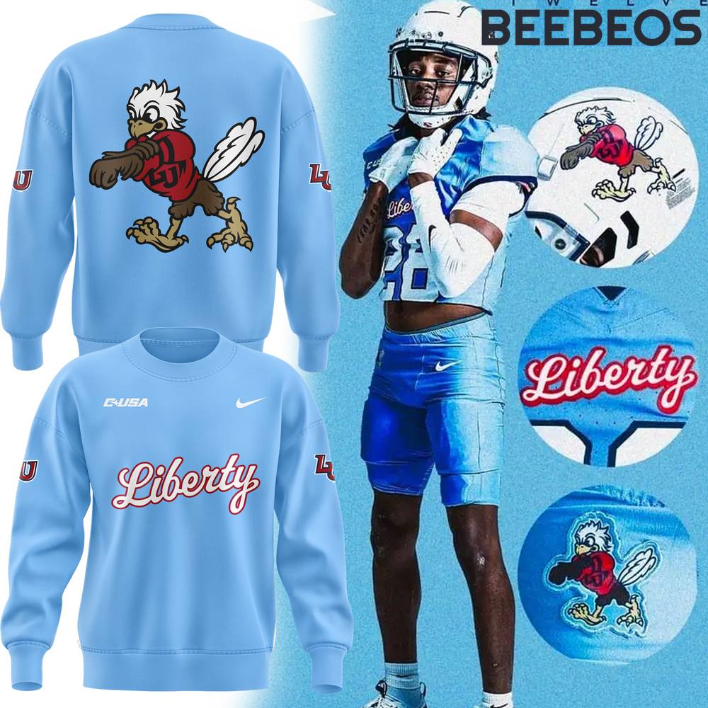 Liberty Flames Football Special Edition Blue Sweatshirt Liberty Flames Football Special Edition Blue Sweatshirt