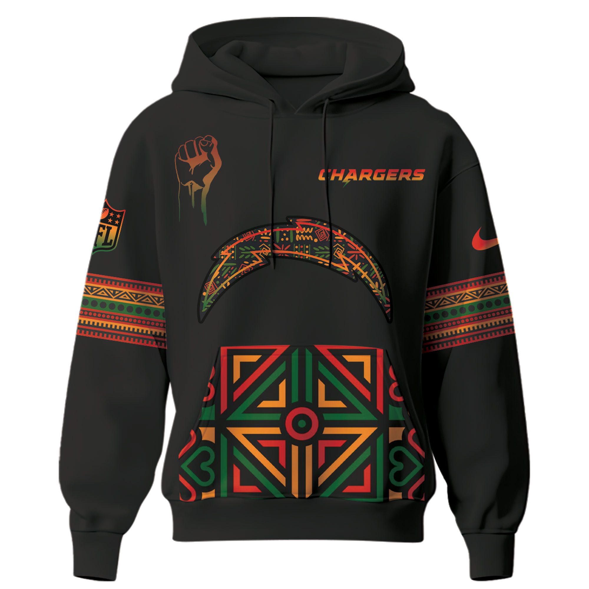 Los-Angeles-Chargers-NFL-Black-History-Month-Unisex-Hoodie-Set-GHS2018-1