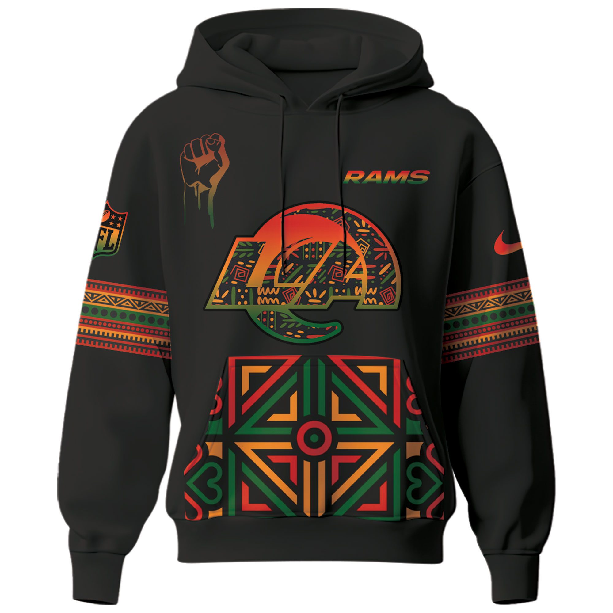 Los-Angeles-Rams-NFL-Black-History-Month-Unisex-Hoodie-Set-GHS2019-1