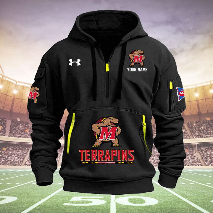 Maryland-Terrapins-Quarter-Zip-Hoodie-NCAA2115 Maryland Terrapins Quarter Zip Hoodie NCAA2115
