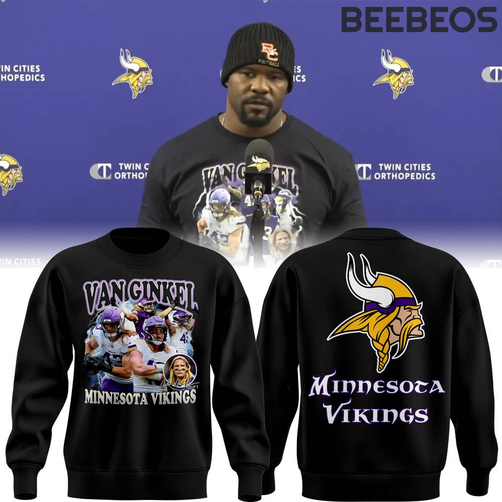 Minnesota Vikings Van Ginkel Black Sweatshirt Minnesota Vikings Van Ginkel Black Sweatshirt