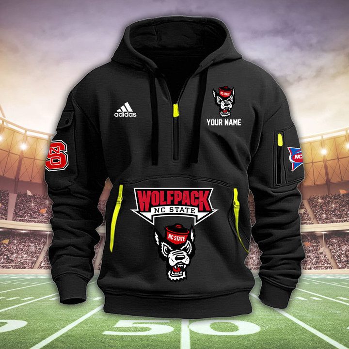 NC-State-Wolfpack-Quarter-Zip-Hoodie-NCAA2087 NC State Wolfpack Quarter Zip Hoodie NCAA2087