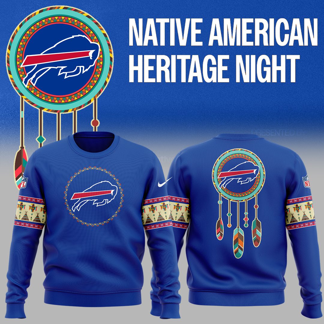 Native-American-Heritage-Night-Buffalo-Bills-Football-Sweatshirt-BCT1051 Buffalo Bills Football Native American Heritage Sweatshirt BCT1052