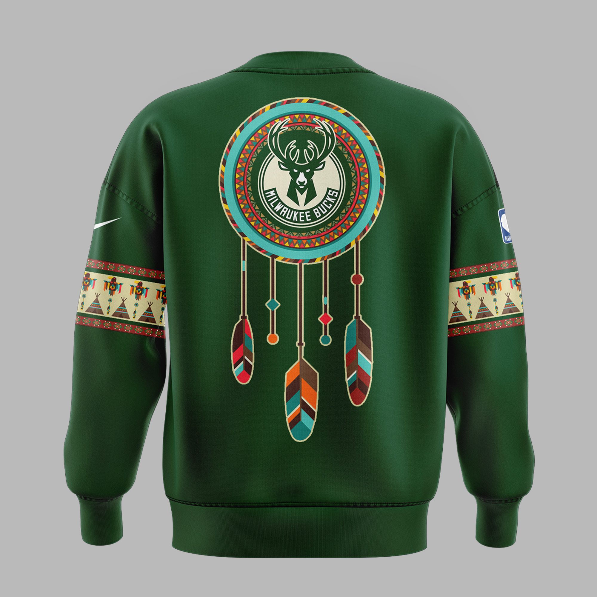 Native-American-Heritage-Night-Milwaukee-Bucks-Sweatshirt-BCT1017-2
