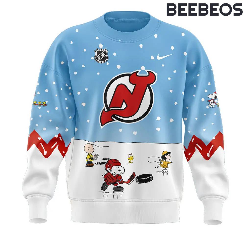 New Jersey Devils Peanuts Snoopy Night Sweatshirt
