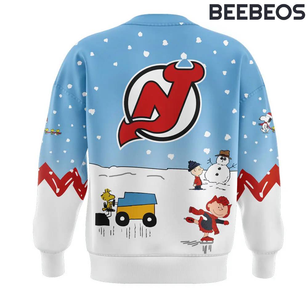 New Jersey Devils Peanuts Snoopy Night Sweatshirt