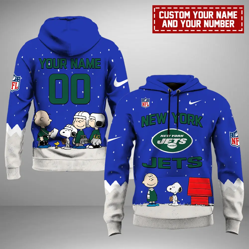 New York Jets NFL Peanuts & Snoopy Night 2024 Personalized Unisex Hoodie