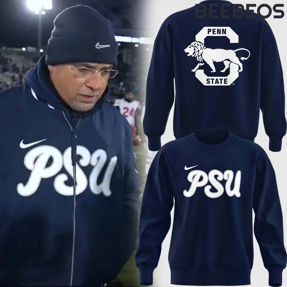 Penn State Nittany Lions Coach James Franklin Navy Sweatshirt Penn State Nittany Lions Coach James Franklin Navy Sweatshirt