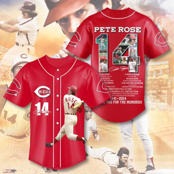 Pete Rose x Cincinnati Reds Baseball Jersey