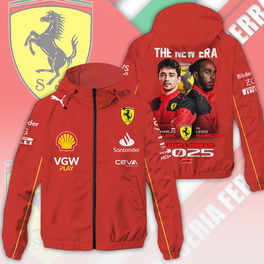 Scuderia-Ferrari-3D-Windbreaker-Jacket-CGN5239 Scuderia Ferrari 3D Windbreaker Jacket CGN5239