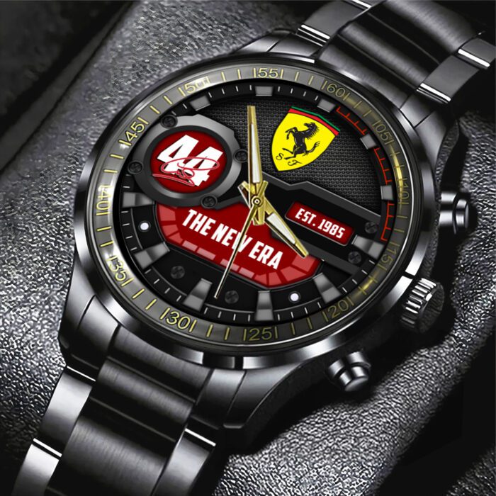 Scuderia Ferrari x Lewis Hamilton Black Stainless Steel Watch CGN5121