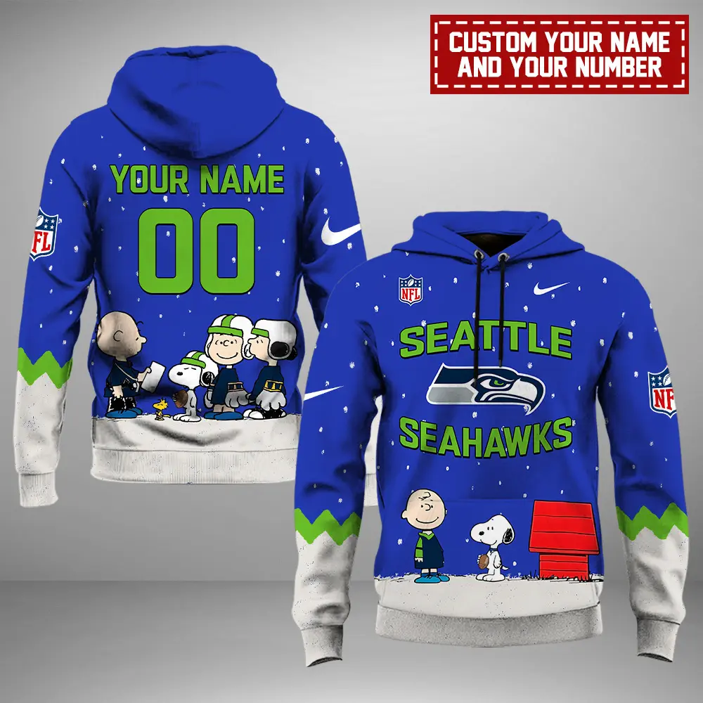 Seattle Seahawks NFL Peanuts & Snoopy Night 2024 Personalized Unisex Hoodie