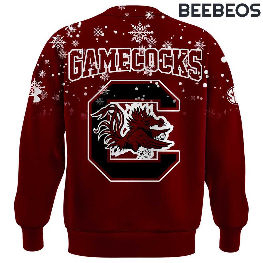 South Carolina Gamecocks Snowflake Christmas Special Edition Red Sweatshirt