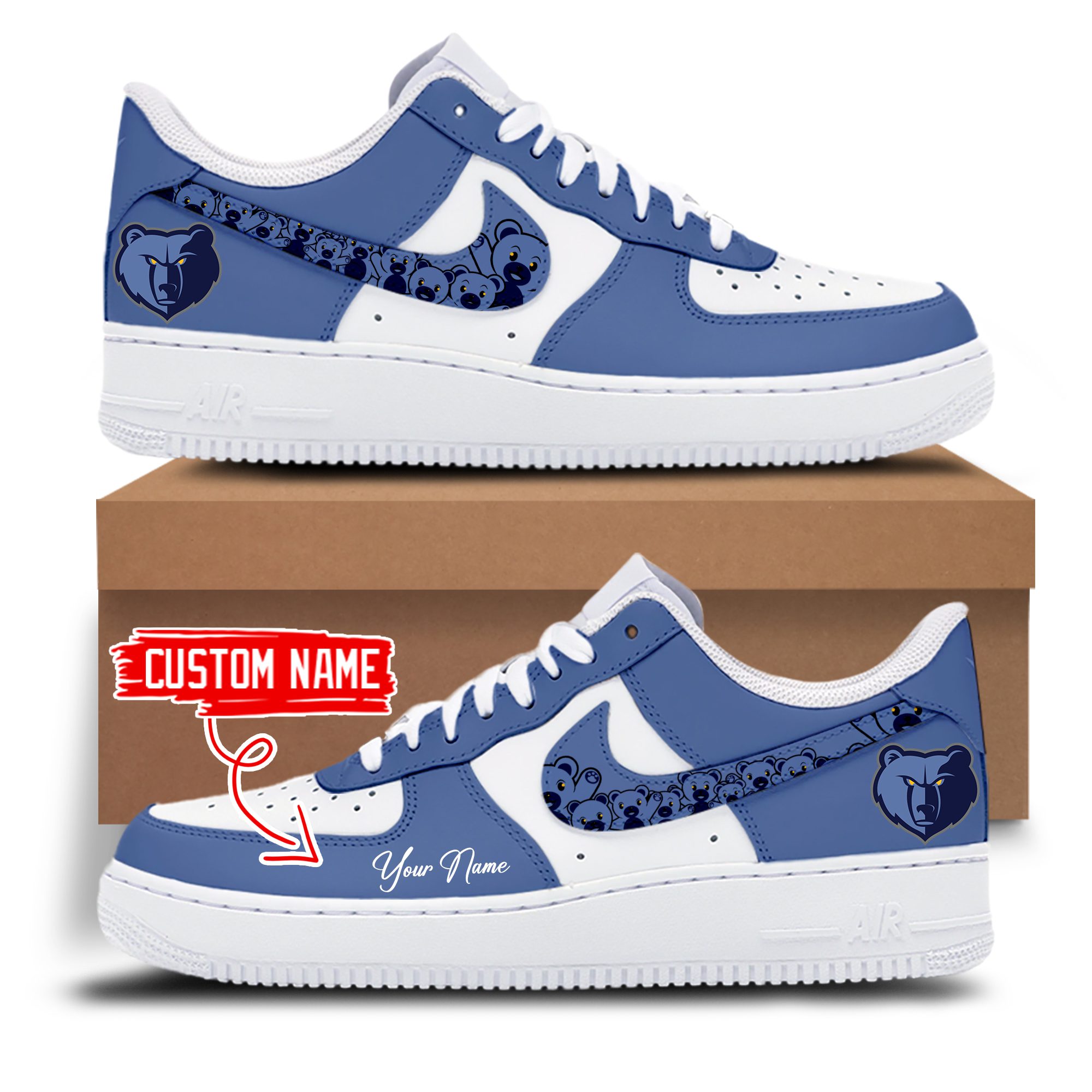 Special-Memphis-Grizzlies-AF1-Sneakers-BCL2004 Special Memphis Grizzlies AF1 Sneakers BCL2004