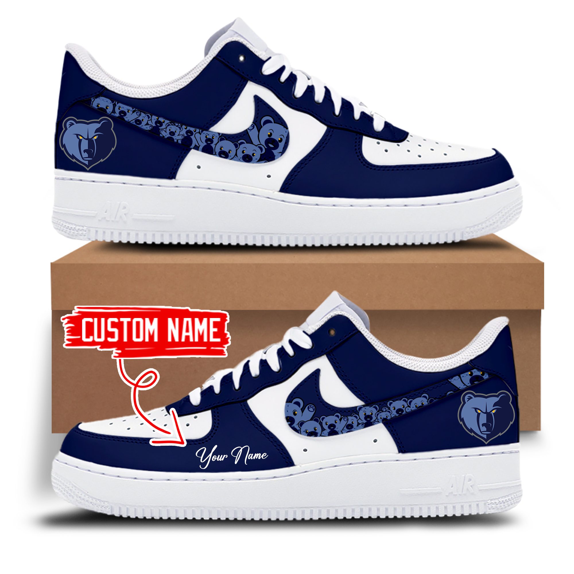 Special-Memphis-Grizzlies-AF1-Sneakers-BCL2006 Special Memphis Grizzlies AF1 Sneakers BCL2006