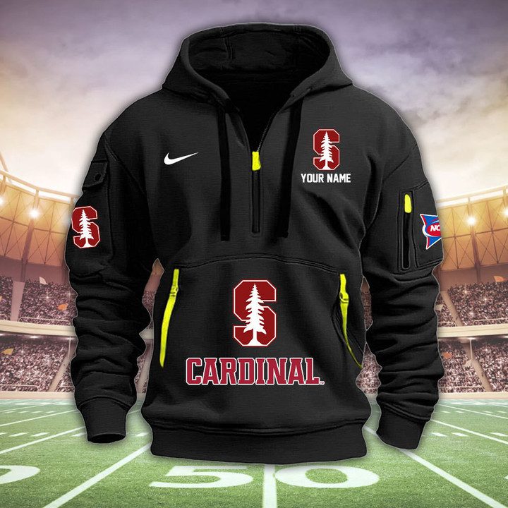Stanford-Cardinal-Quarter-Zip-Hoodie-NCAA2046 Stanford Cardinal Quarter Zip Hoodie NCAA2046