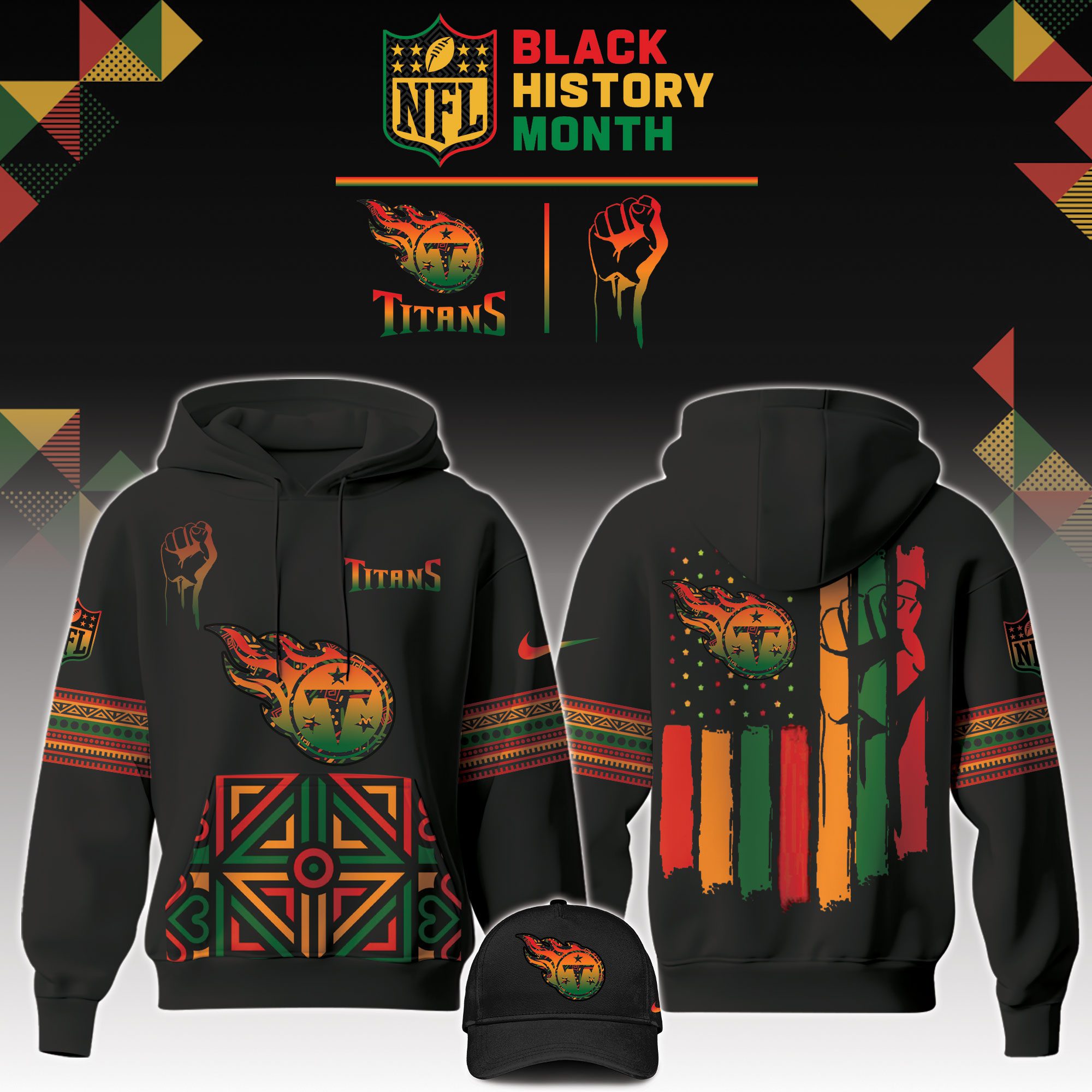 Tennessee-Titans-NFL-Black-History-Month-Unisex-Hoodie-Set-GHS2029 Tennessee Titans NFL Black History Month Unisex Hoodie Set GHS2029