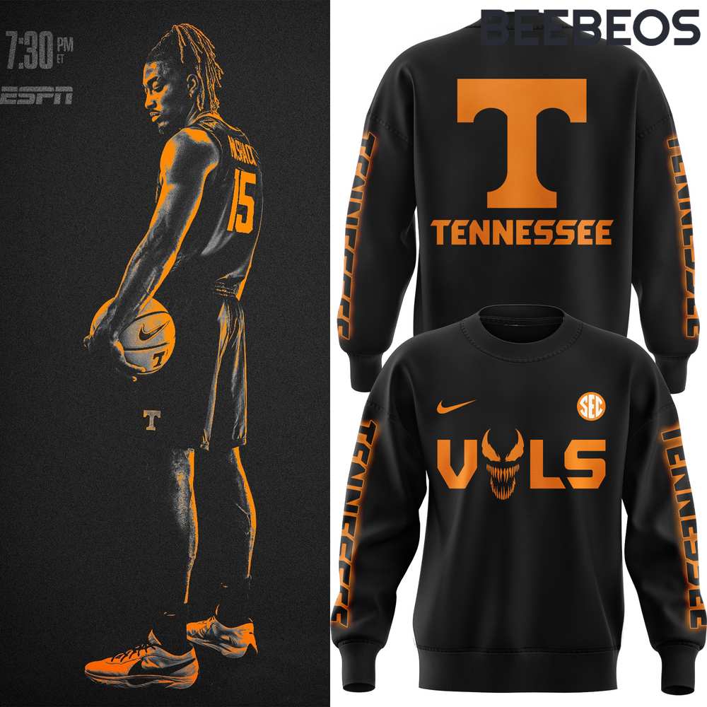 Tennessee Volunteers DARK MODE Venom Black Sweatshirt Tennessee Volunteers DARK MODE Venom Black Sweatshirt