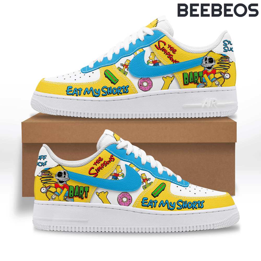 The Simpsons Bart Eat My Shorts Air Force 1 Shoes The Simpsons Bart Eat My Shorts Air Force 1 Shoes
