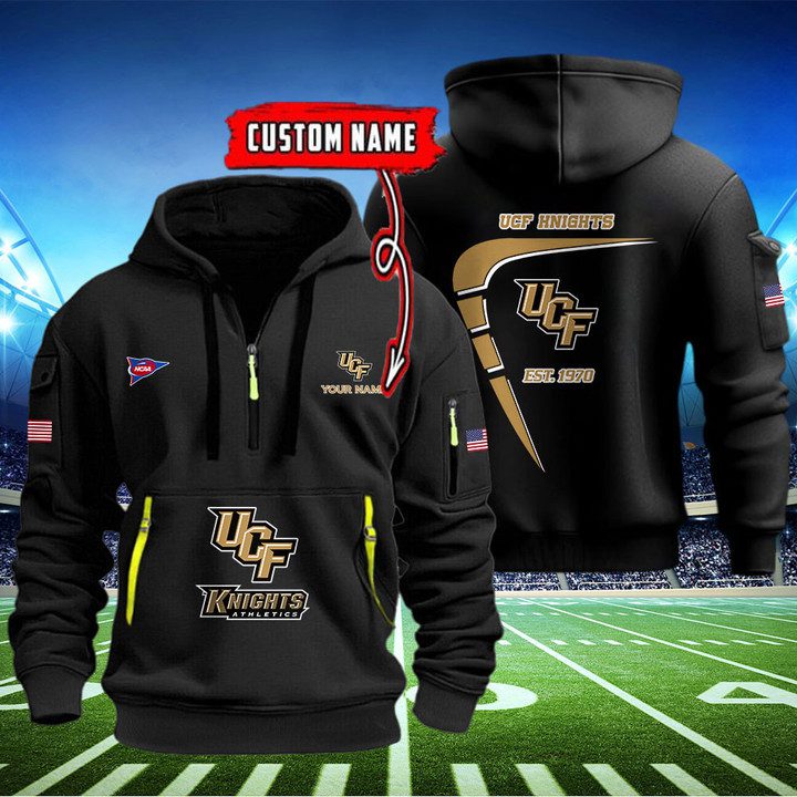 UCF-Knights-Quarter-Zip-Hoodie-NCAA2091 UCF Knights Quarter Zip Hoodie NCAA2091