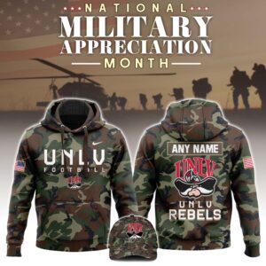 UNLV Rebels x NCAA National Military Appreciation Month Unisex Hoodie Cap Joggers Set 2024/25 HCJ1174
