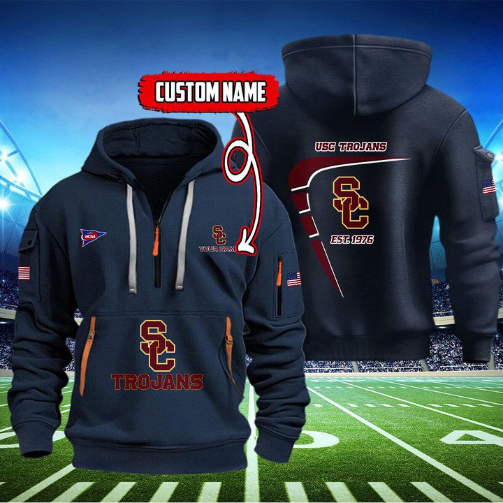 USC-Trojans-Quarter-Zip-Hoodie-NCAA2107-3