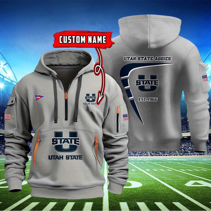 Utah-State-Aggies-Quarter-Zip-Hoodie-NCAA2097-2