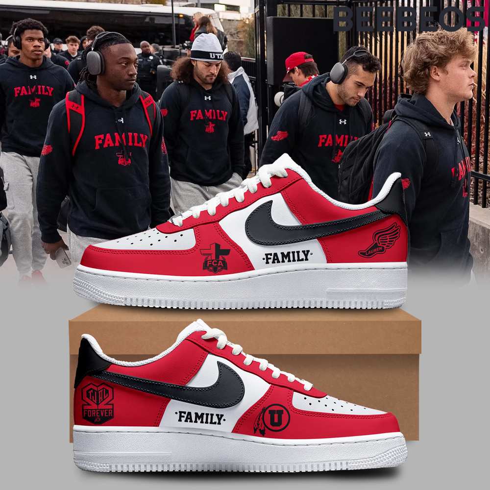 Utah Utes Family Forever Limited Edition Air Force 1 Shoes Utah Utes Family Forever Limited Edition Air Force 1 Shoes