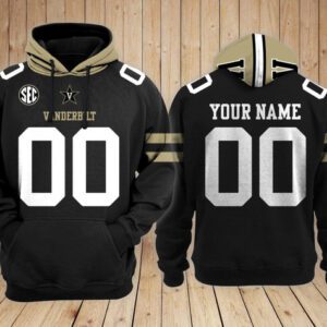 Vanderbilt Commodores Custom Name And Number NCAA2192