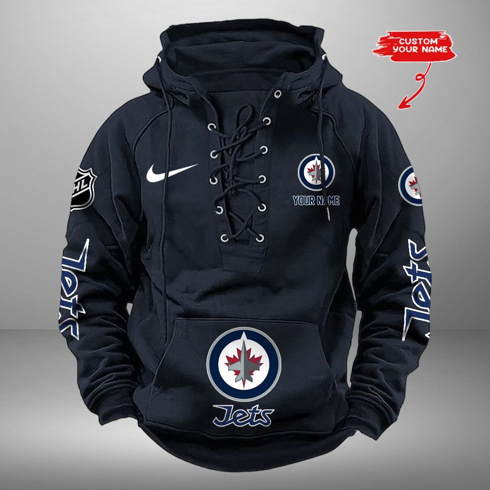 Winnipeg-Jets-NHL-Swoosh-Hooded-Lace-Up-Retro-Vintage-Hoodie-Custom-Name Winnipeg Jets NHL Swoosh Hooded Lace Up Retro Vintage Hoodie Custom Name
