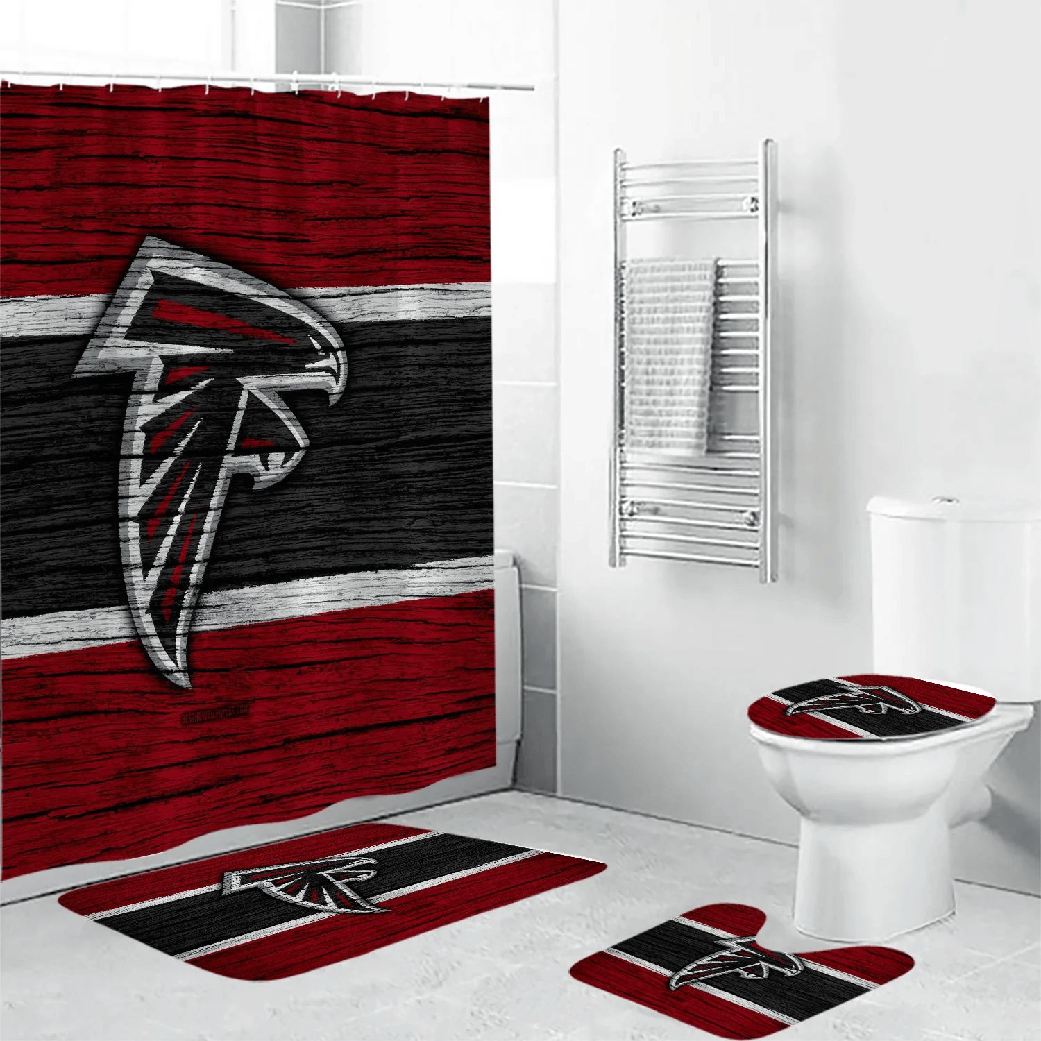 Atlanta-Falcons-Wood-Texture-Shower-Curtain-Non-Slip-Toilet-Lid-Cover-Bath-Mat-Bathroom-Set-BRS2157 Atlanta Falcons Wood Texture Shower Curtain Non-Slip Toilet Lid Cover Bath Mat Bathroom Set BRS2157