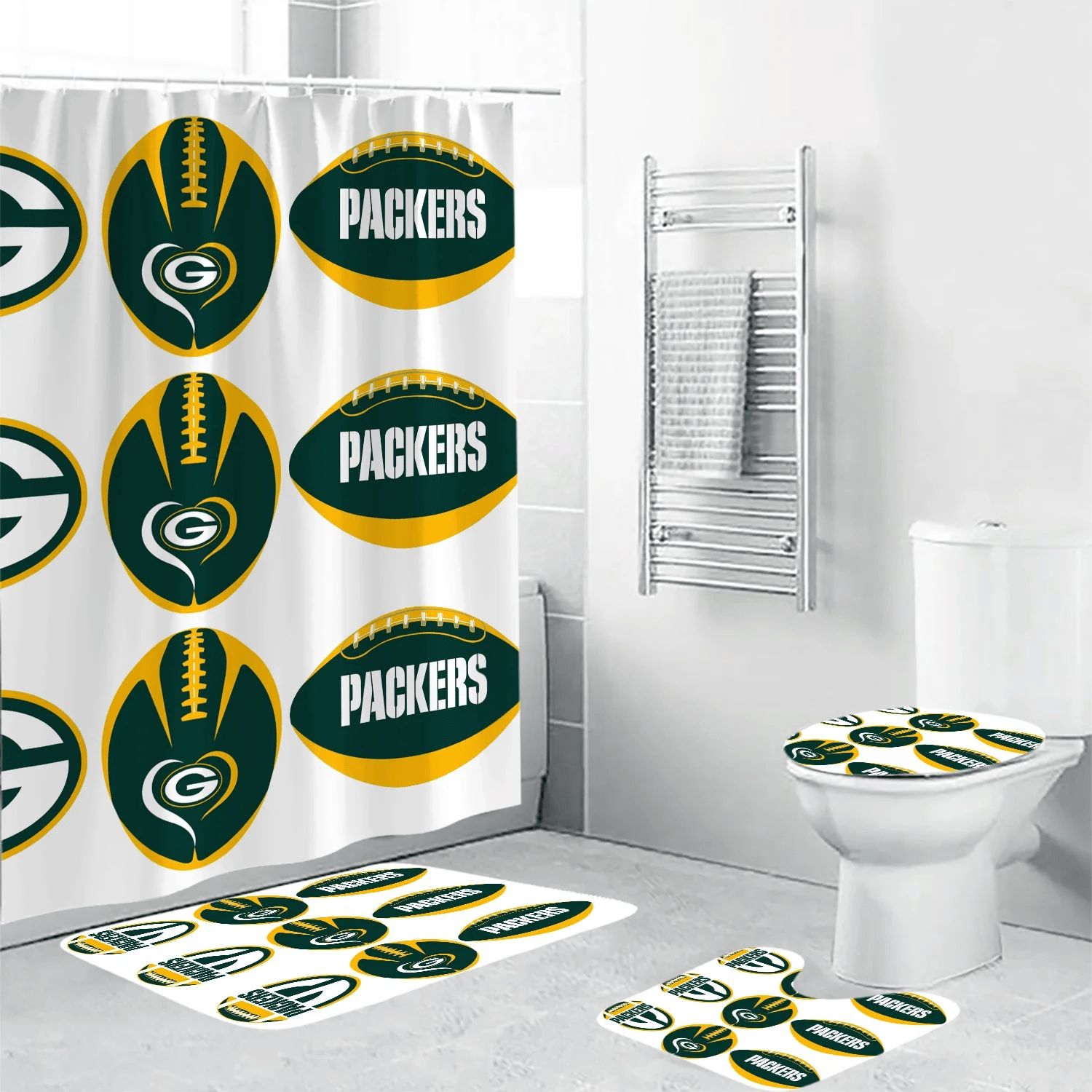 Green-Bay-Packers-Logo-5-Bathroom-Set-BRS2828 Green Bay Packers Logo 5 Bathroom Set BRS2828