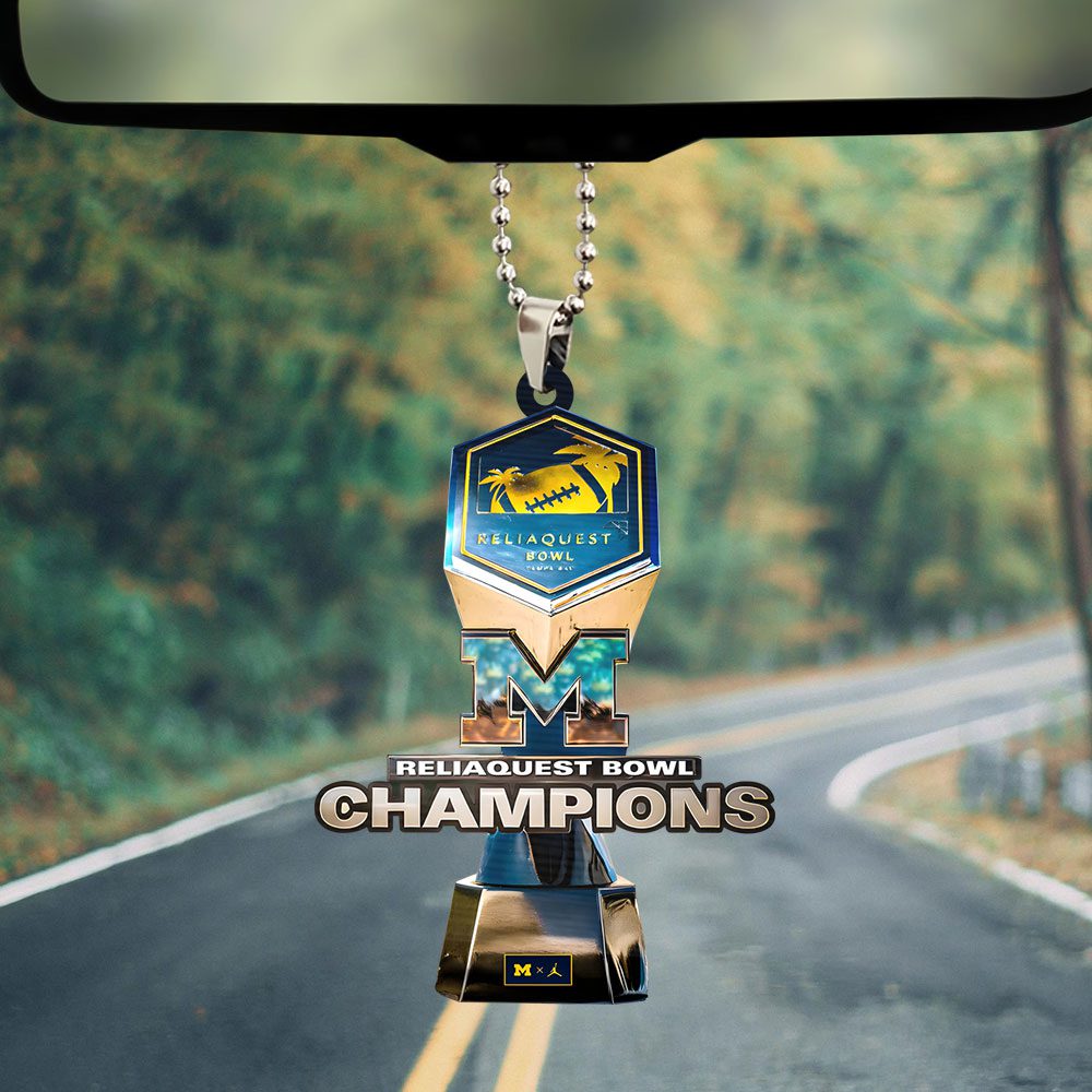 Michigan-Wolverines-Football-Custom-Shape-2-sided-Acrylic-Car-Ornament-GCL1038-1