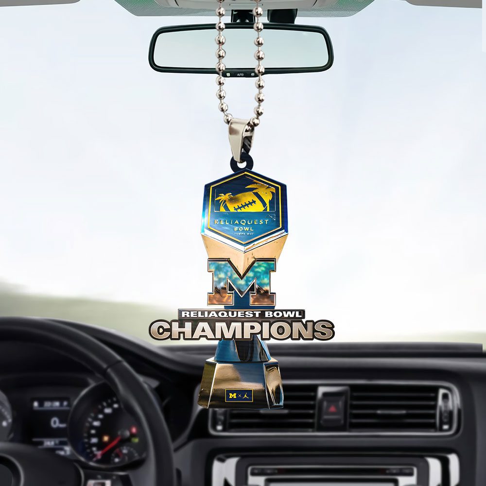 Michigan-Wolverines-Football-Custom-Shape-2-sided-Acrylic-Car-Ornament-GCL1038-2