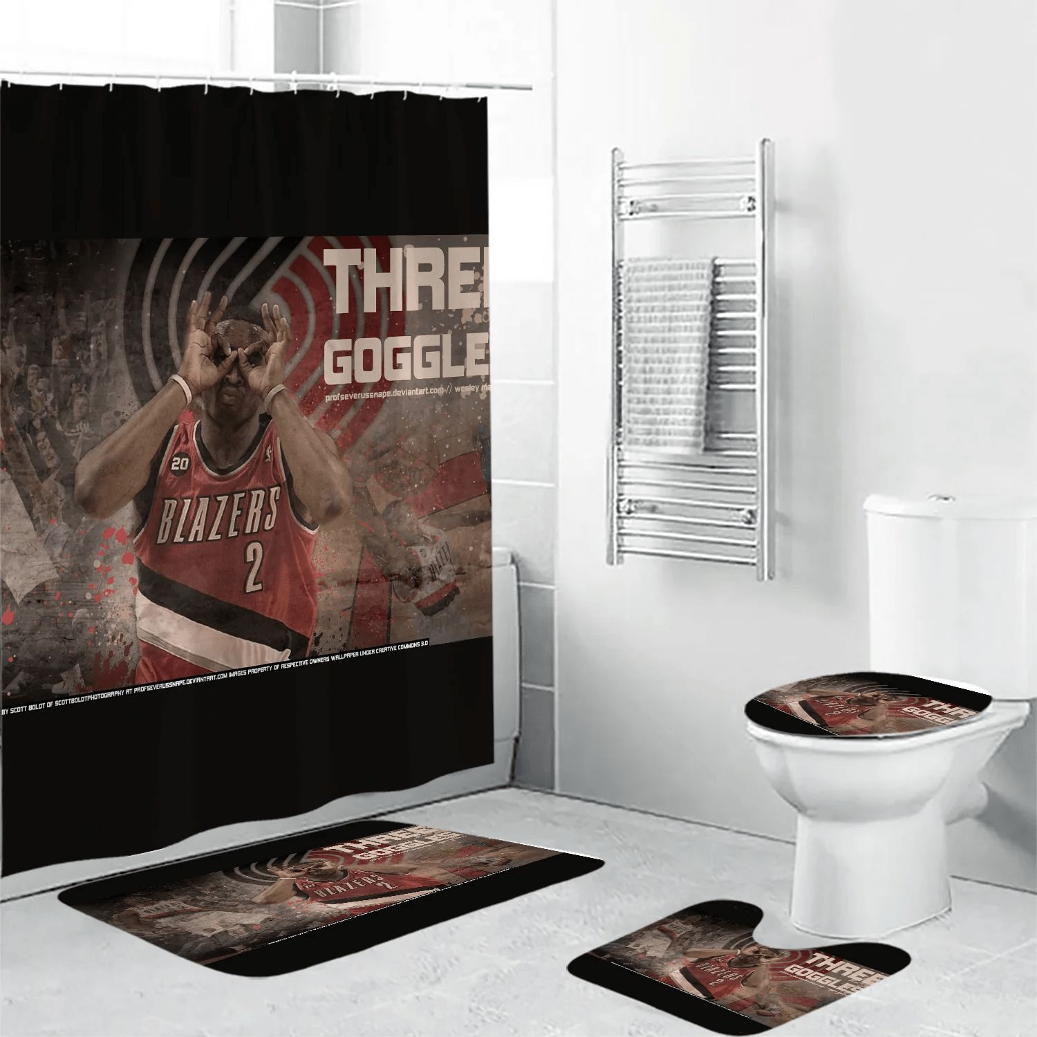 Portland-Trail-Blazers-Wesley-Matthews1-Waterproof-Shower-Curtain-Non-Slip-Toilet-Lid-Cover-Bath-Mat-Bathroom-Set-BRS4727 Portland Trail Blazers Wesley Matthews1 Waterproof Shower Curtain Non-Slip Toilet Lid Cover Bath Mat Bathroom Set BRS4727