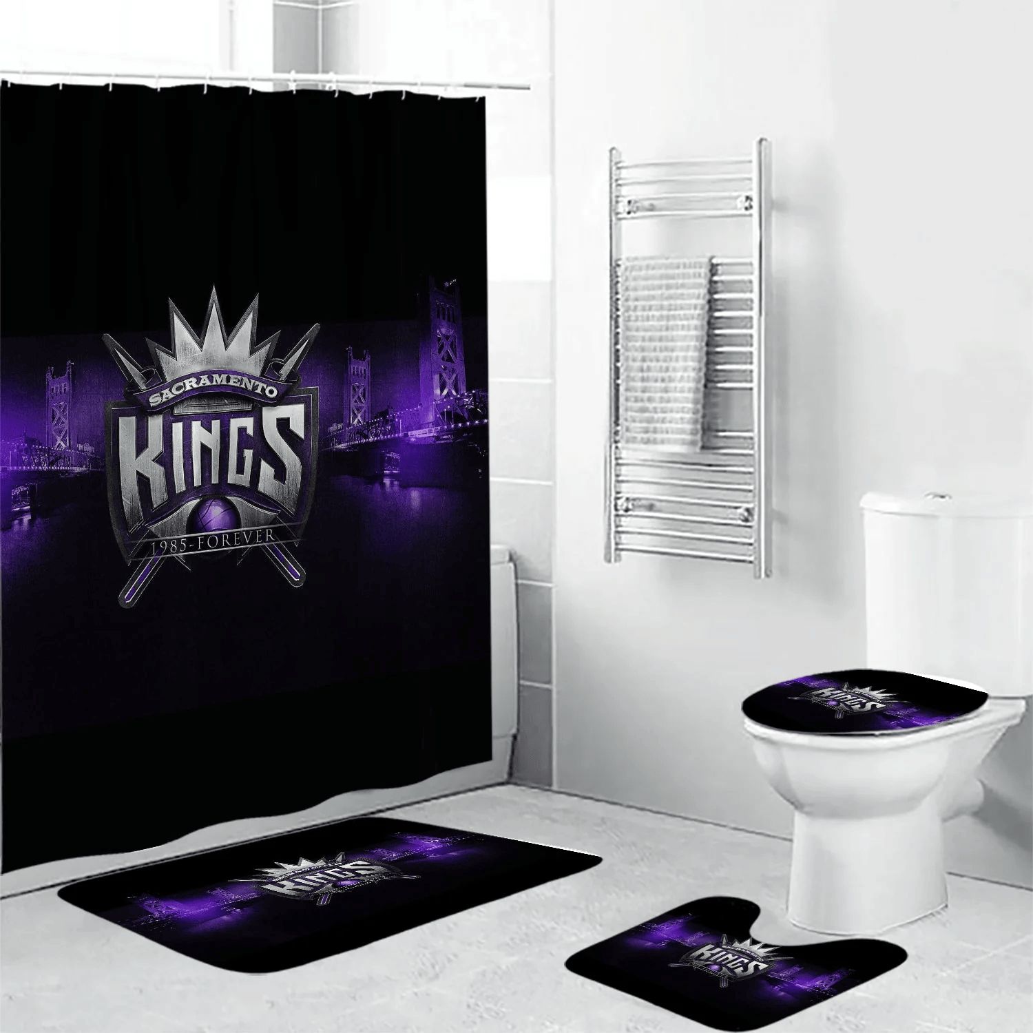 Sacramento-Kings-1985-Forever-Waterproof-Shower-Curtain-Non-Slip-Toilet-Lid-Cover-Bath-Mat-Bathroom-Set-BRS2800 Sacramento Kings 1985 Forever Waterproof Shower Curtain Non-Slip Toilet Lid Cover Bath Mat Bathroom Set BRS2800